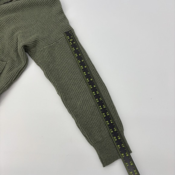 Madewell Glenbrook Half Zip Pullover Sweater Green Merino Wool Size Medium - Picture 7 of 7